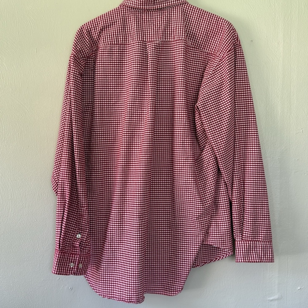 Tommy Hilfiger Red Casual Gingham Button Down Shirt XL - Picture 6 of 6